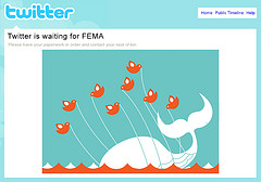 Twitter Fail Whale, screenshot by John Rees