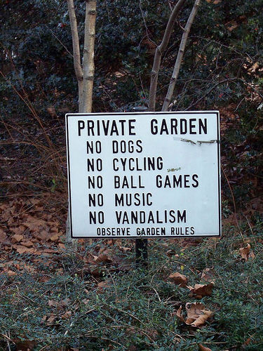 Private Garden (Photo by surprise truck, cc-by license)