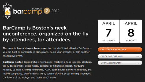 BarCamp Boston 7 Coming April 7th and 8th