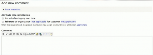 Organizational and customer credit on Drupal.org